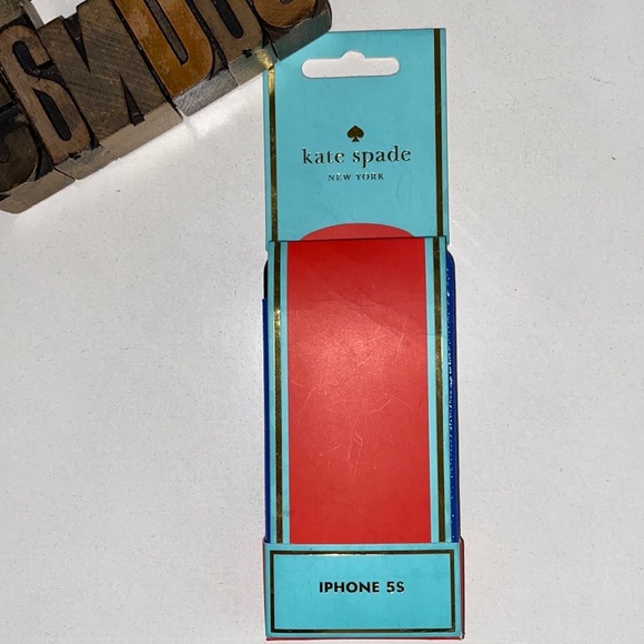 🆕♠️KATE SPADE NEW YORK Royal Blue Patent Leather iPhone 5s Case - Picture 5 of 8